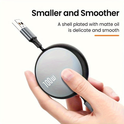Reversible USB Charging Cable – 6A 100W Fast Charging for iPhone, Huawei, Samsung & More, 480Mbps Data Sync, ≤36V Power Supply