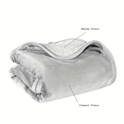 Wearable Blanket – Double Flannel Sherpa Shawl for Nap and Office Use, Multi-Functional Cover for Waist and Legs