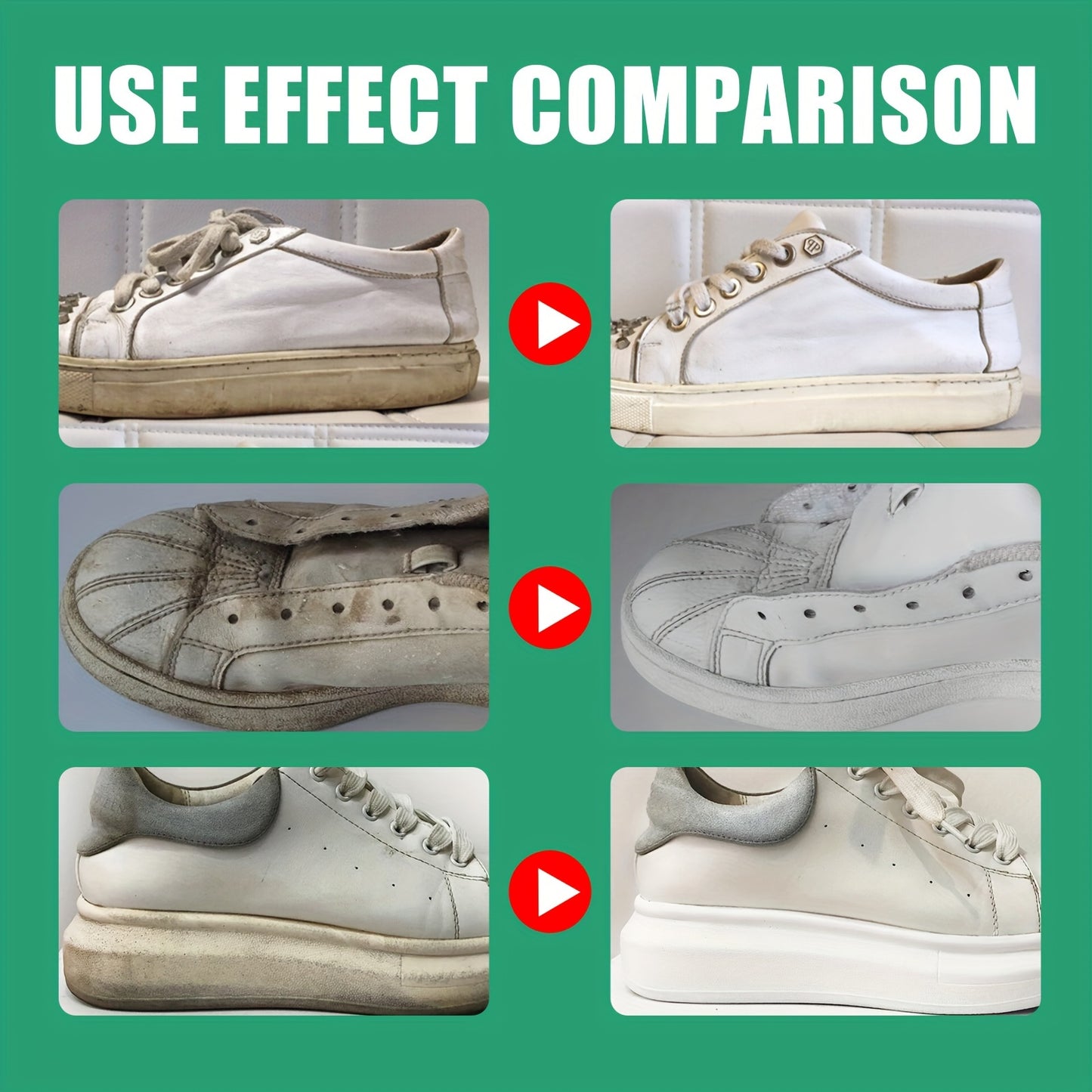 No Rinse Shoe Cleaner Gel – Removes Stains and Yellowing, Safe for Canvas, Sports and White Shoes – Portable and Easy to Use