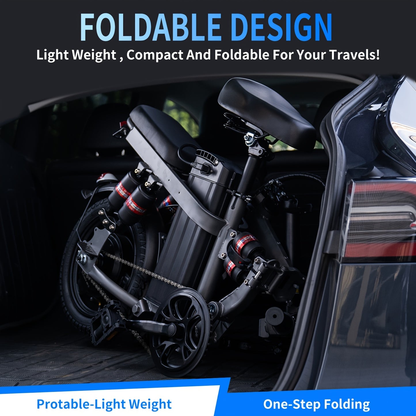 650W Electric Bike for Adults - 25 Miles Range, 20 MPH, Folding Design, 48V Battery