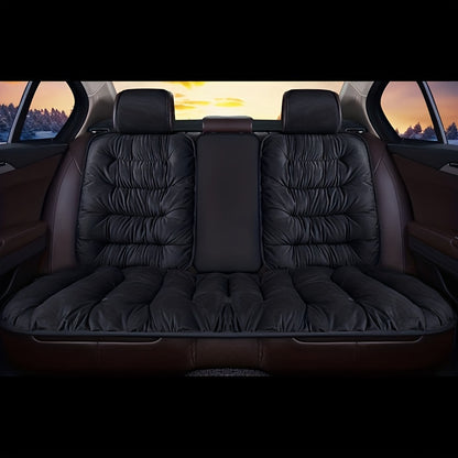 Thickened Winter Car Rear Seat Cushion – Warm Plush Cushion for 5-Seater Cars with Backrest, Single Chair Cushion