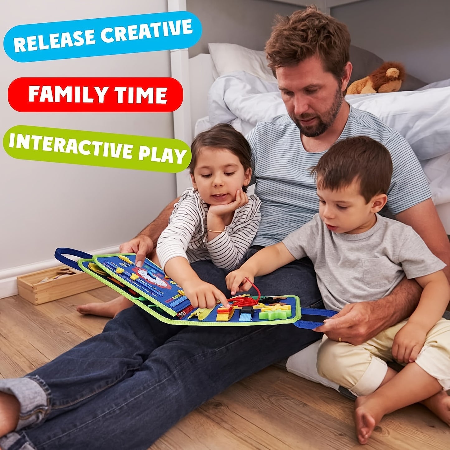Toiyese 25 in 1 Busy Board Toy - Fine Motor Skills and Sensory Development for Youngsters, Perfect Travel Gift for Christmas and Halloween