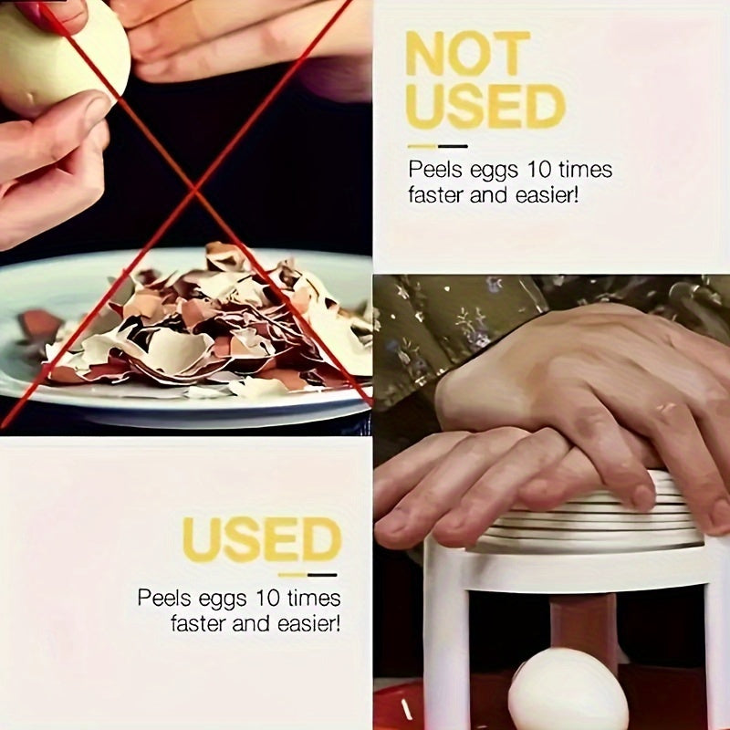 Ultimate Egg Peeler Gadget - Fast and Easy Perfect Peel Kitchen Tool, Plastic, Ideal for Home Use