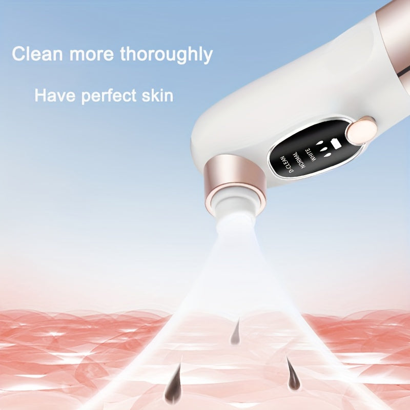 6-in-1 Advanced Electric Blackhead Remover Kit - Rechargeable, Portable Facial Cleansing Device with Exfoliating, Massaging, LED Light Functions | Ideal Skin Care Tool for Men, Women, Perfect Mother's Day Gift
