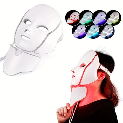 7 Color LED Facial Mask Device - Beauty Skin Care Mask Machine, Facial Skin Care Tools for Anti-Aging & Radiant Skin