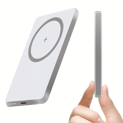 5000mAh Wireless Power Bank – Fast Charging Battery Pack with USB-C, MagSafe-Compatible, 20W Quick Charge for iPhone 15/14/13/12 Series