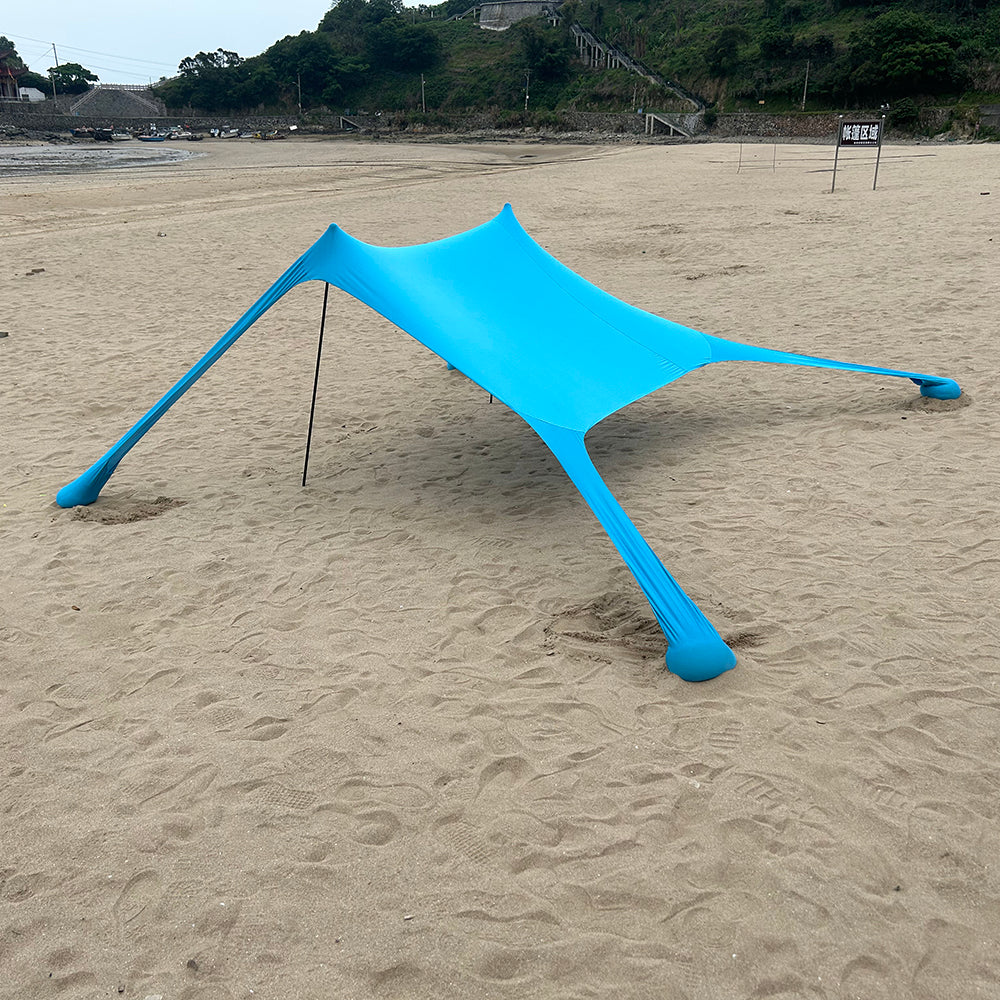 Outdoor Beach Tent Sun Shelter – Windproof UPF50+ Portable Camping Canopy for Family