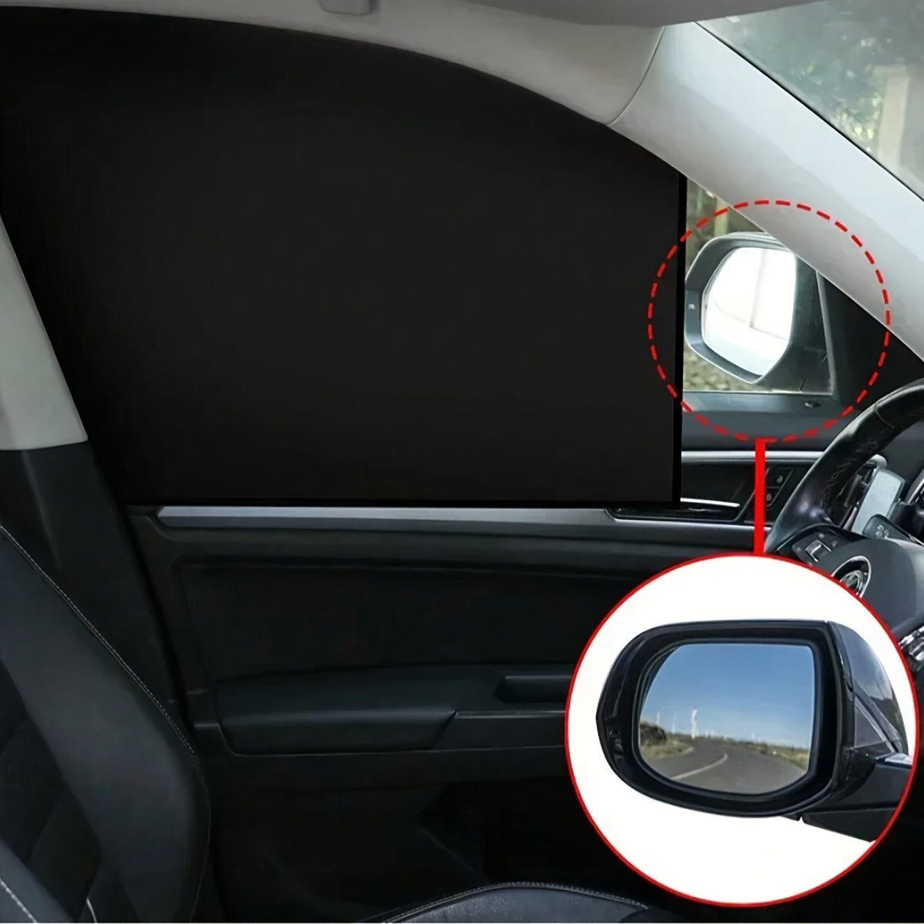 4pcs Magnetic Car Window Shades - UV Protection and Privacy, Breathable Mesh Curtains for Front and Rear Windows, Easy Installation