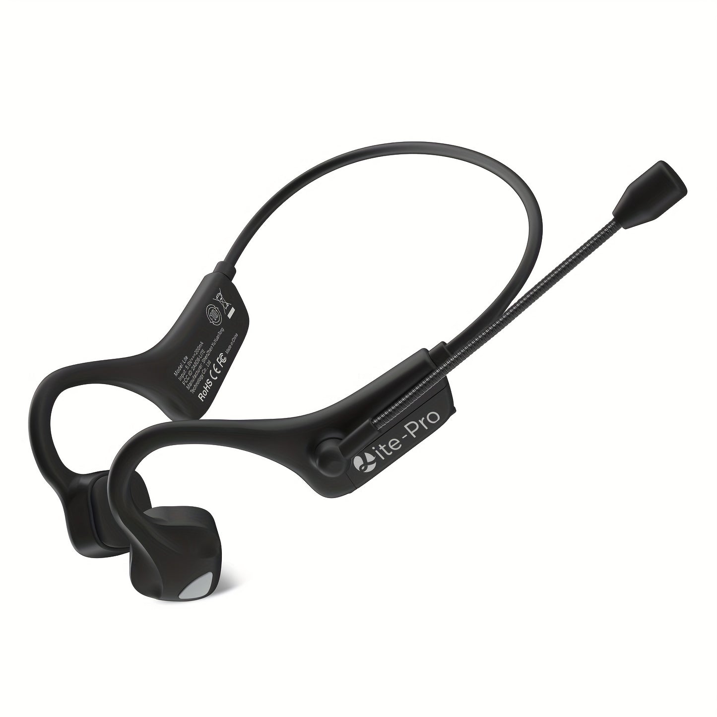 2024 Portable Bone Conduction Headphones with Mic - Adjustable Angle, High-Quality Sound for Sports, Meetings and Training