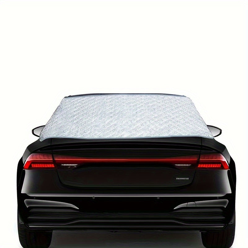 Rear Windshield Snow Cover – Ice & Snow Protection with 4 Magnetic Suction Points & 2 Fixed Hooks, Fits Most Sedans & SUVs