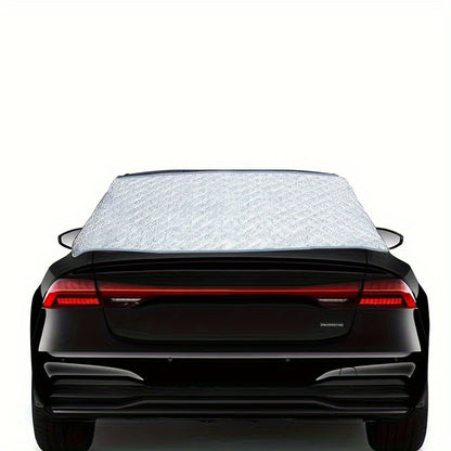 Rear Windshield Snow Cover – Ice & Snow Protection with 4 Magnetic Suction Points & 2 Fixed Hooks, Fits Most Sedans & SUVs
