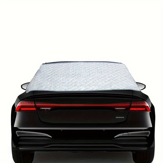 Rear Windshield Snow Cover – Ice & Snow Protection with 4 Magnetic Suction Points & 2 Fixed Hooks, Fits Most Sedans & SUVs