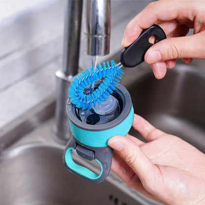 3-in-1 Ultimate Water Bottle Cleaning Brush Set - Soft Bristles, Long Handle, Detachable Heads - Ideal for Narrow Neck Bottles, Sport Bottles, Mugs, Tumblers and Flasks