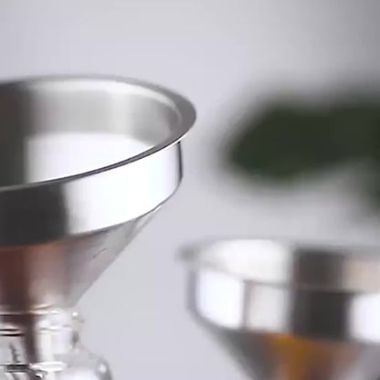 Large 304 Stainless Steel Funnel - Easy Oil Strainer with Filter Screen, Leak-Resistant Kitchen Essential for Cooking and Baking - Eid Al-Adha Mubarak Gift Idea