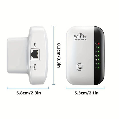 2023 WiFi Extender with Ethernet Port - 3000 Sq. Ft. Coverage, 1-Tap Setup, WiFi Booster for Large Home Areas