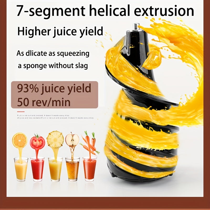 Multi-Texture Slow Juicer - Cold Press Masticating Technology for High-Yield Efficiency - Perfect for Healthy Homemade Juices