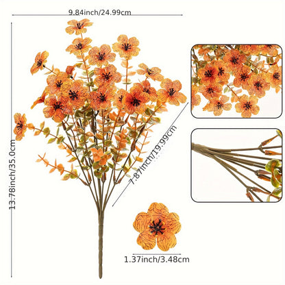 10 Bundles UV Resistant Artificial Fall Flowers – Outdoor Fake Flowers