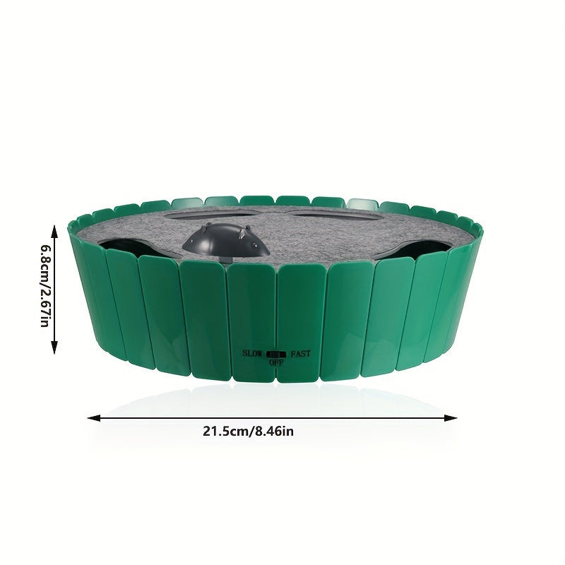Automatic Electric Interactive Cat Toy - Running Mouse with Rotating Teaser for Pop and Play Hide and Seek