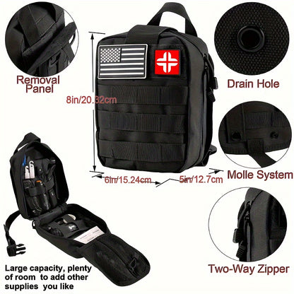 142 in 1 Multipurpose Tool Box – First Aid Kit for Emergency Survival, Outdoor Camping, Climbing, Boating, Gardening, Ultimate Gift for Fathers and Husbands