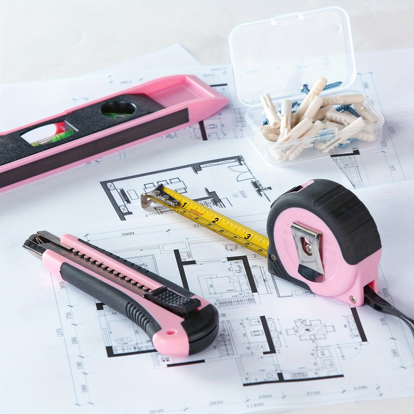 Bielmeier 12V Pink Cordless Drill Set & 20V 58pcs Black Cordless Drill Set – Essential Women's Power Tool Set for Home Projects, Stylish Pink Accessories for Home Maintenance
