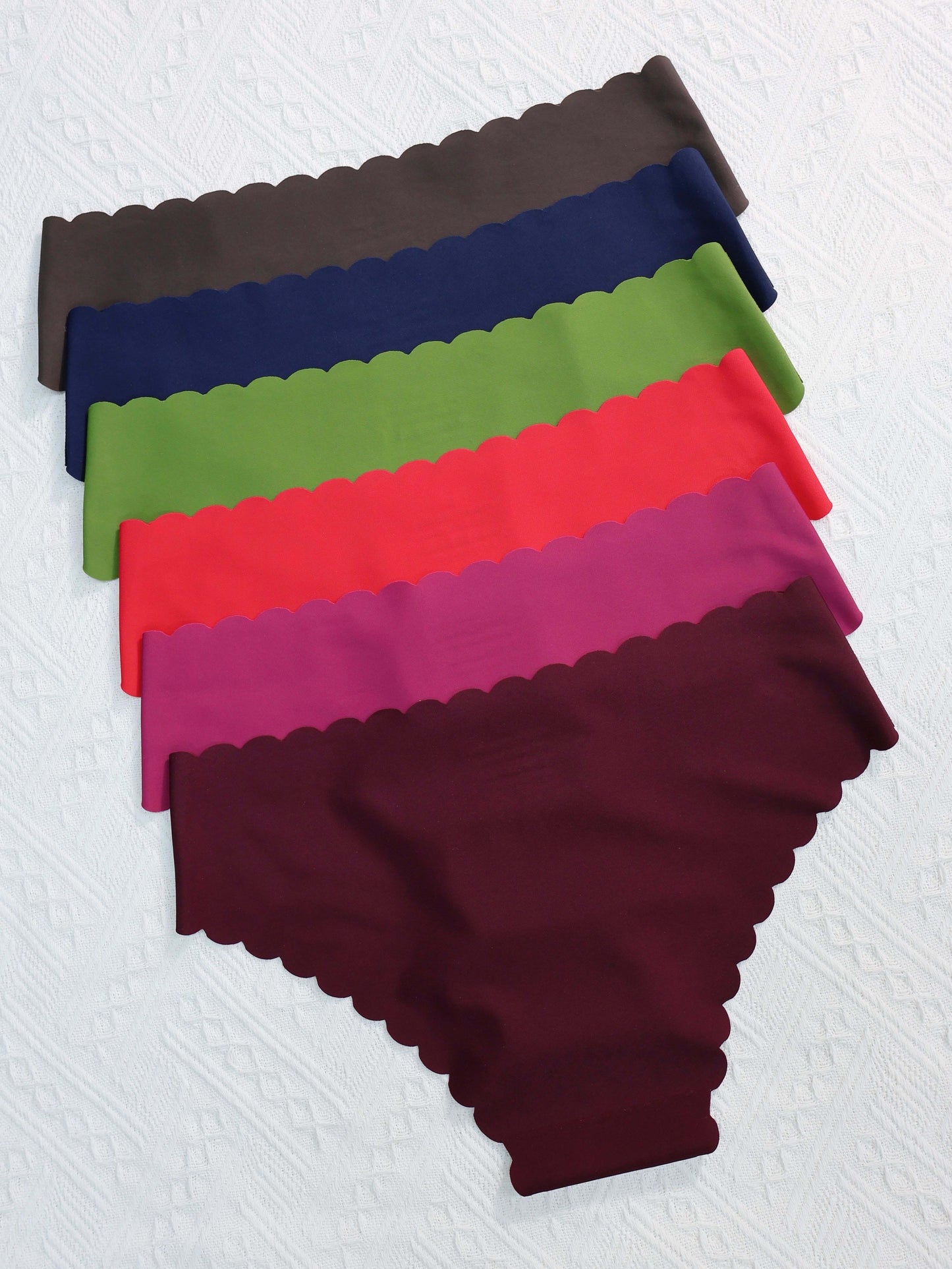6 Piece Set Comfy Mid-Rise Solid Color Briefs – Soft Polyamide Fabric, Breathable and Stretchy, Sexy Women's Lingerie