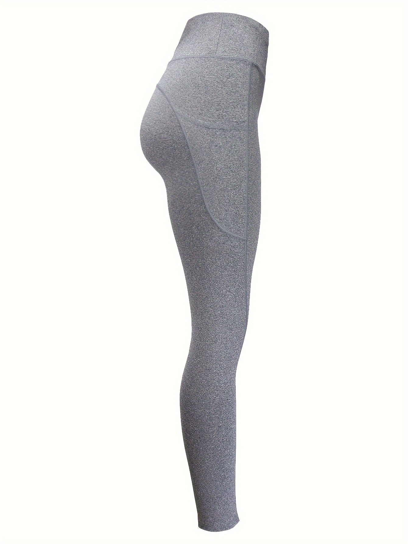 4pcs High Waist Yoga Leggings with Pocket – Seamless, Butt Lifting, Elastic Activewear for Women, Wide Waistband, Ideal for Fall and Winter