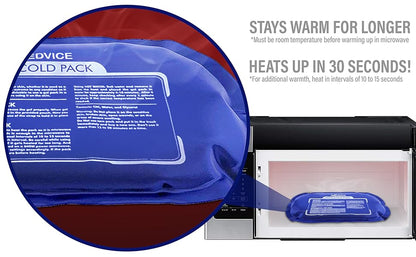 Medvice 2-Pack Reusable Gel Ice & Heat Wraps – Versatile Strap for Injuries, Joint Pain & Muscle Soreness