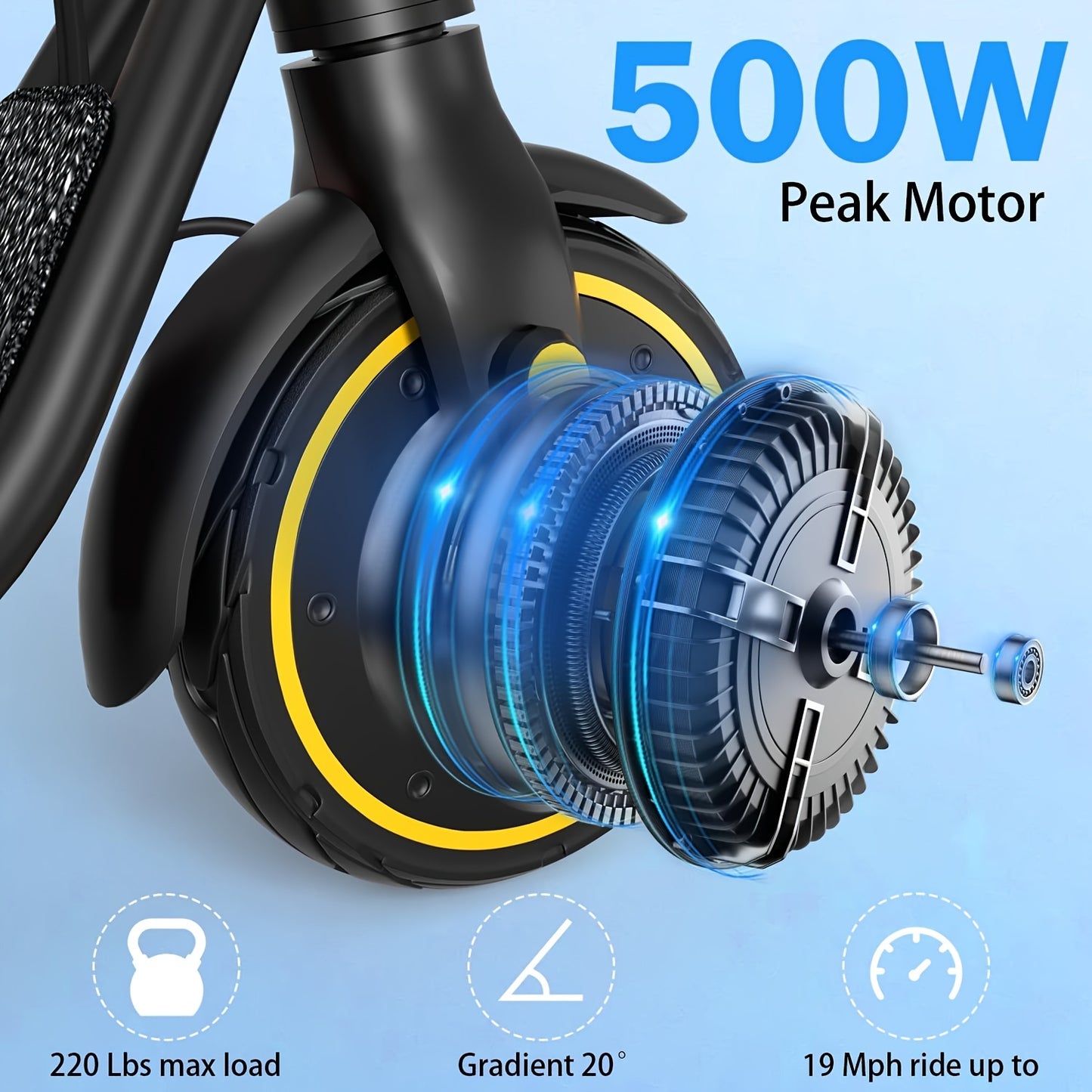 Powerful 350W Electric Scooter for Youth & Adults – Compact, Foldable, Lightweight Design – Up to 19 MPH Speed and 18 Mile Range – Ideal Urban and Campus Commuter