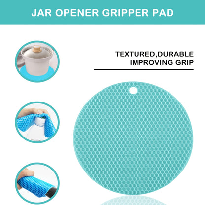 5 in 1 Multi-Purpose Bottle Opener Set - Stainless Steel Kitchen Tools for Arthritis & Weak Hands, Includes Jar Opener and Non-Slip Grip Pad