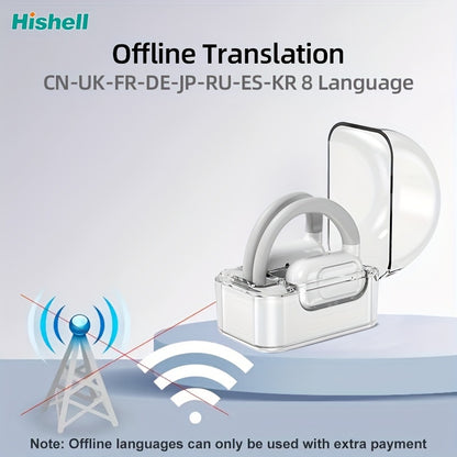 144 Language Instant Translator Earbuds – Smart Headset for Seamless 2-Way Communication, Music, and Calls – iOS and Android Compatible