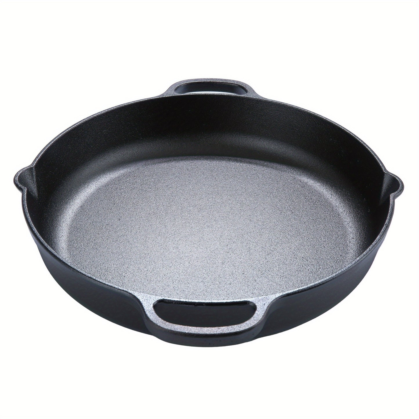 Pre-Seasoned 14" Cast Iron Skillet - Versatile Kitchen Essential, Oven and Grill Safe with Drip-Spout Design, Perfect for Camping and Indoor/Outdoor Cooking