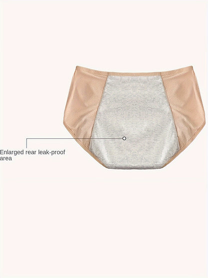 8pcs Plus Size Women's Comfortable Solid Panties - Leakproof, Breathable, Ultra-Absorbent Period Briefs for Menstrual Cycle - Soft, Stretchy, Skin-Friendly Fabric for All-Day Comfort