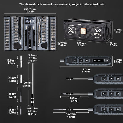 Upgraded 180-in-1 Magnetic Precision Screwdriver Set - Professional Tool Kit for PC, Laptops, Mobile Phones, Xbox, Mac, and DIY Maintenance