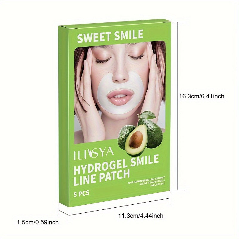 ILISYA Smile Line Patch - Aloe Vera and Niacinamide Gel Mask for Nourishing, Moisturizing, and Firming Facial Skin