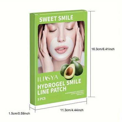 ILISYA Smile Line Patch - Aloe Vera and Niacinamide Gel Mask for Nourishing, Moisturizing, and Firming Facial Skin