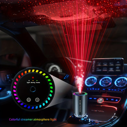 Starry Night Aroma Car Air Freshener - Essential Oil Diffuser with Aromatherapy Benefits, Colorful Sky Projection and Perfumery Scent, Automotive Air Purifier for Odor Elimination and Refreshment