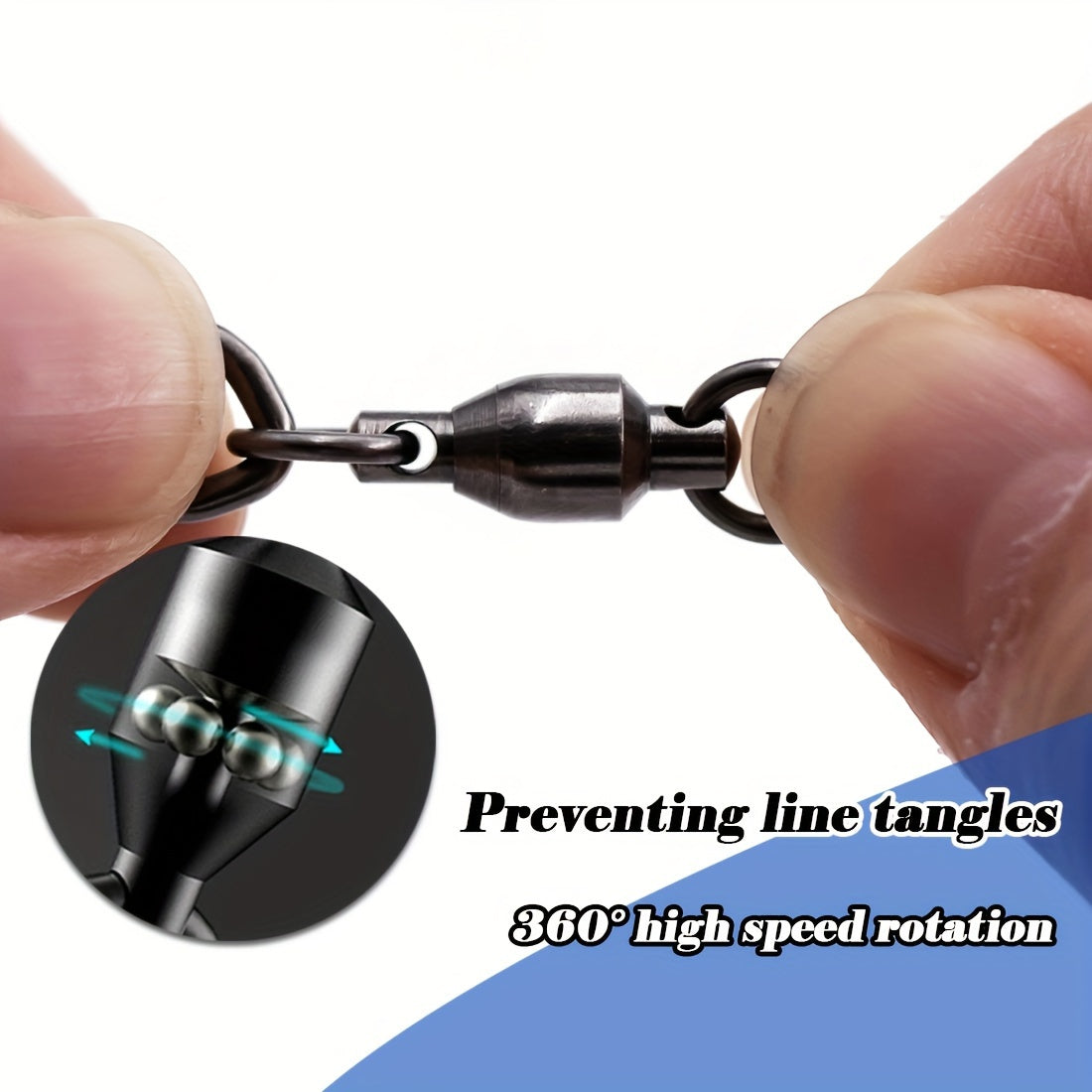 25pcs Premium Durable Sea Fishing Lure Connector Kit – Heavy-Duty Fishing Snap Swivel with Ball Bearing & Safety Snap – Essential Fishing Accessories for Anglers