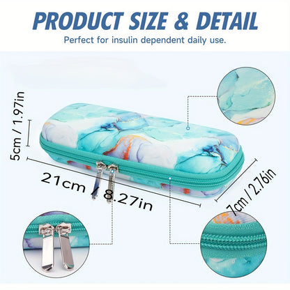 Travel-Friendly Insulin Cooler Case with 2 Gel Packs - Portable Diabetic Medication Cooling Bag for Outdoor and Sports Use