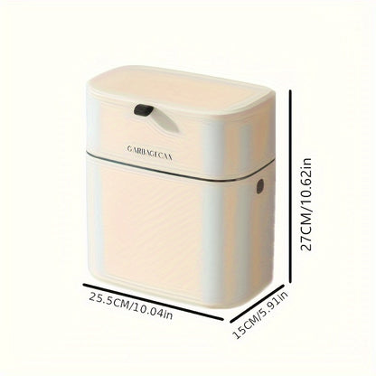 Slimline Wall Mounted Trash Can – High-Capacity, Aesthetic Design with Lid, Space-Saving Garbage Can for Living Room, Toilet & Kitchen