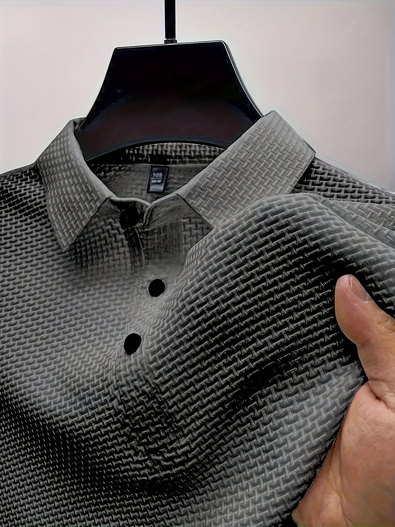 Men's Lapel Neck Short Sleeve T-Shirt – Comfy, Stretchy Tees for Summer – Trendy Casual Daily Fashion