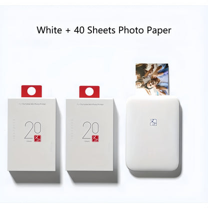 HPRT Wireless Portable Mini Color Printer - Free 5 Sheets of ZINK Paper, High Definition Color Reproduction, Direct Mobile Printing for iOS/Android Devices