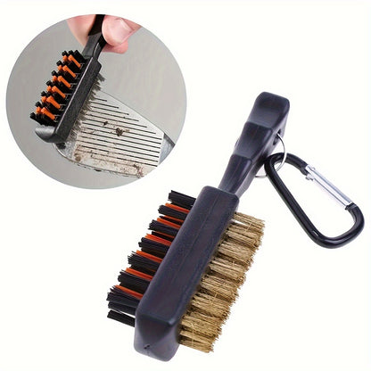 Golf Ball Cleaning Brush - Double-Sided Metal Bristles for Deep Cleaning, Essential Golf Accessories