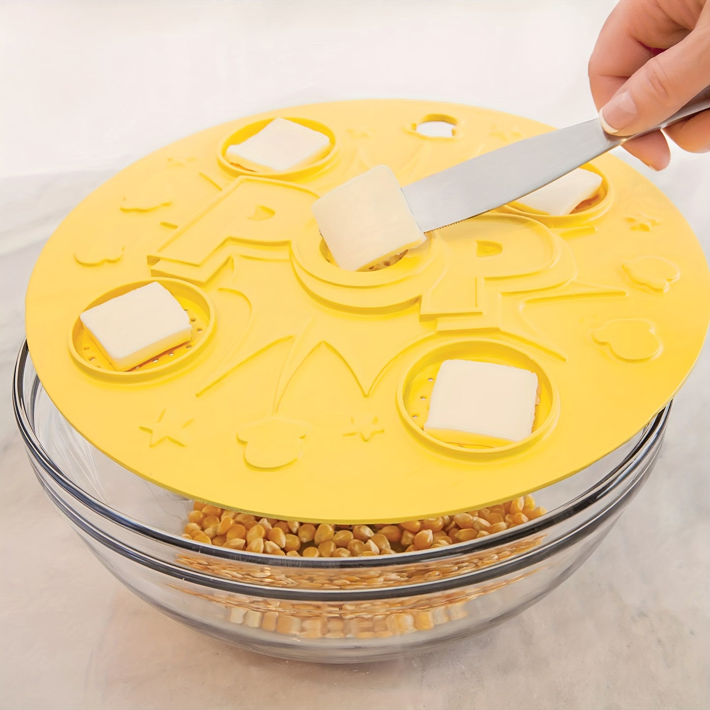 Silicone Microwave Popcorn Lid – Versatile Popcorn Flavored Kitchen Tool – Easy Flavoring Kitchen Supplies