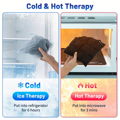 Reusable Neck Ice Pack - Hot and Cold Gel Wrap for Pain Relief, Surgery Recovery, Sports Injury, Swelling, and Bruises