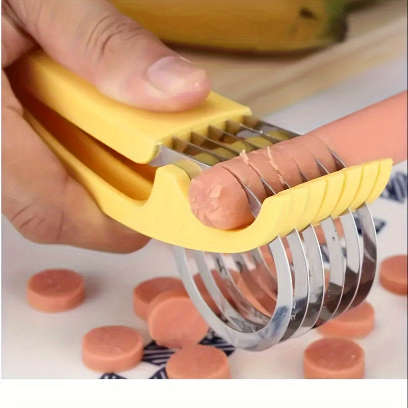 Banana and Cucumber Slicer – Stainless Steel Blade Kitchen Gadget for Easy Fruit & Vegetable Slicing