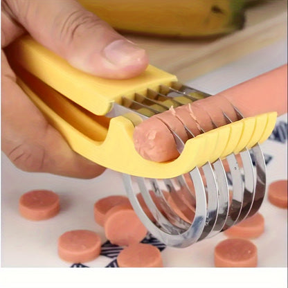 Banana and Cucumber Slicer – Stainless Steel Blade Kitchen Gadget for Easy Fruit & Vegetable Slicing