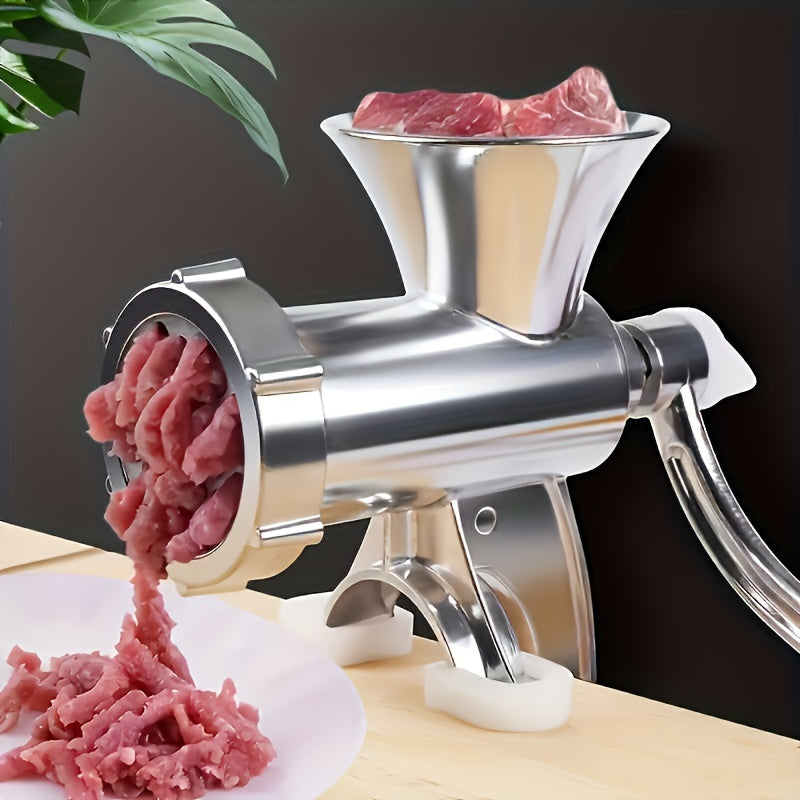 Heavy-Duty Manual Meat Grinder – Effortless Meat & Vegetable Mincing with Tabletop Clamp and Sausage Maker Function – Essential Kitchen Gadget for Home Cooking (1pc)