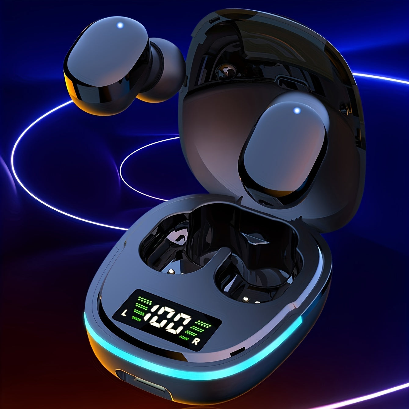 2024 New Wireless Earbuds – TWS Stereo Sound, LED Display, Touch Control, Sweat-Resistant, for Sports, Music, Gaming, IOS & Android Compatible