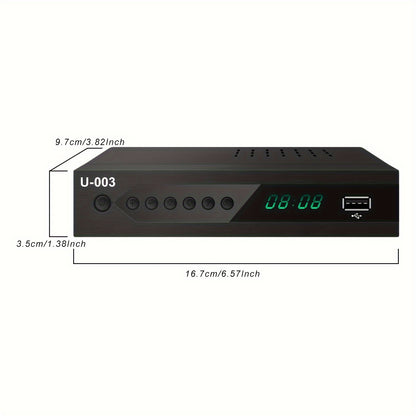 1080P Digital TV Converter Box with PVR Recording, USB Media Player, Built-in Clock and Timer, EPG, QAM Tuner - Effortless HD Entertainment Hub