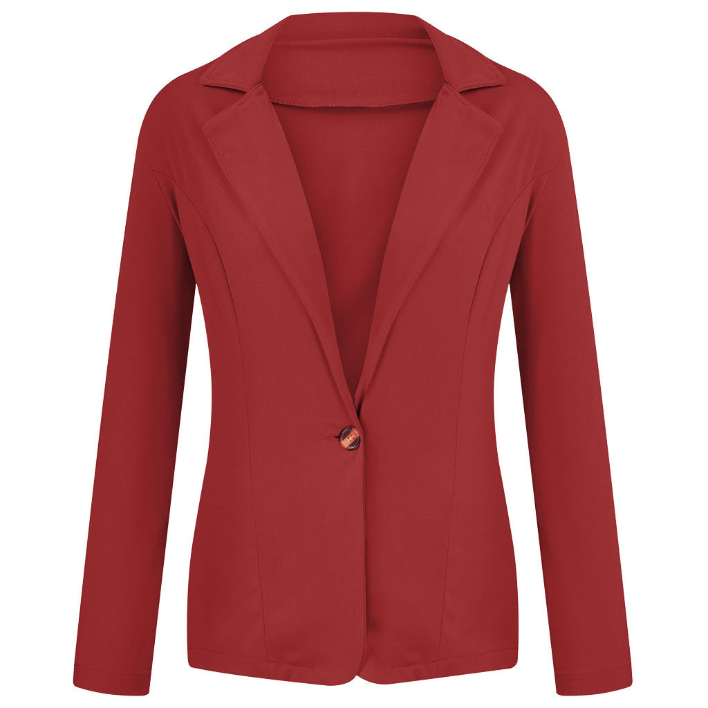 2024 Women's Slim Fit Small Suit Coat – Lapel, Long Sleeve, Sweet Button Design in Multi-Color